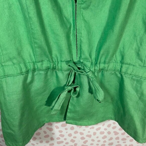JM Collection 100% Linen Women's 16 Plus Green Chartreuse Blazer City Jacket - Picture 5 of 11